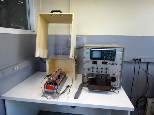 Meuble prototype SNCF pour test composant