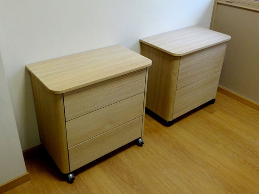 Caissons sur roulettes pour bureau