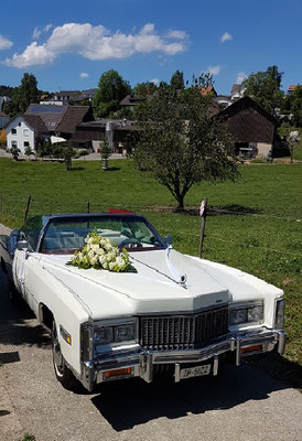 Cadillac mit Blumenschmuck