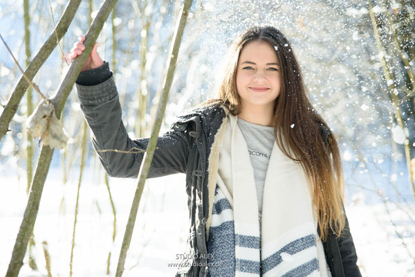 Fotoshooting im Winter für Portraitfotos in Amberg