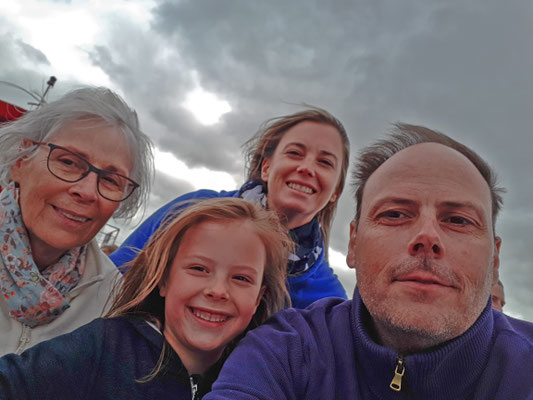 steife Briese auf der Elbe