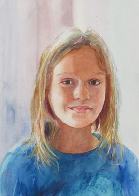 Du siehst mich. Aquarell von Gabriele Koenigs (2019). Unverkäuflich