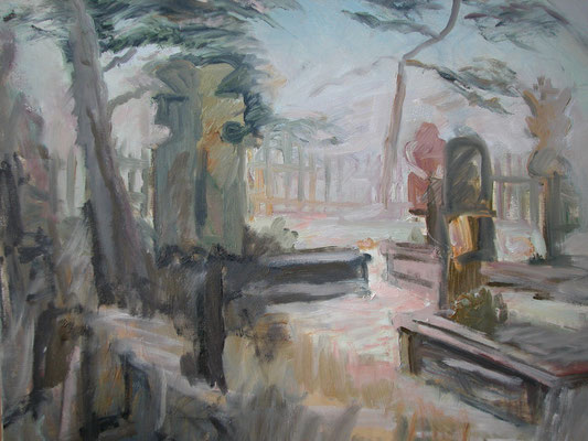 "Niddener Friedhof",2003, Öl/Leinwand, 50x60