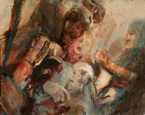 "Mythologische Szene", 2008, Acryl/Leinwand, 80x100