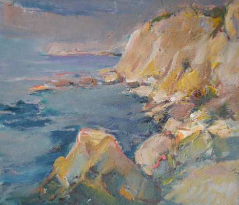 "Mönchgut",2009/11,Acryl/Leinwand, 70x80