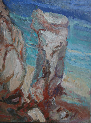 "Felsen b. da Rocha/Algarve",2006,Öl/Leinwand,50x40