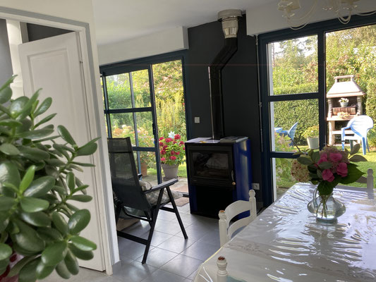 Vue de la cuisine ouverte -Gîte 4* Entre Mer et Forêt Quend plage en bordure du Marquenterre Baies de Somme-Authie