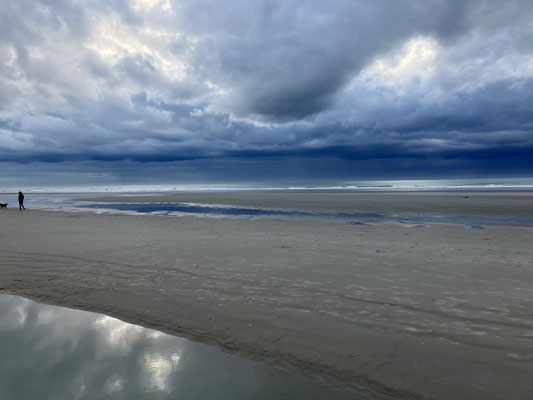Magnifique ciel orageux d'hiver