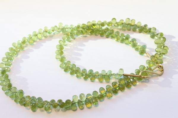 Halsschmuck, Peridot, 900 Gold 