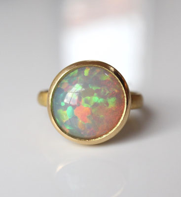 Welo Feueropal Goldring