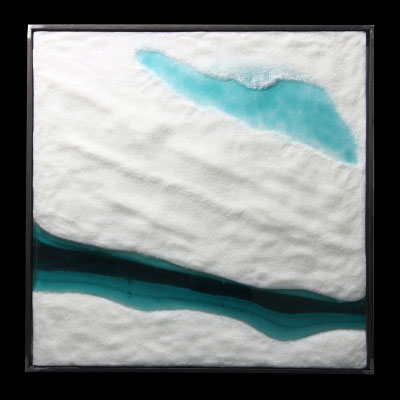 Glasspanel inspired by Meltwater on Glaciers