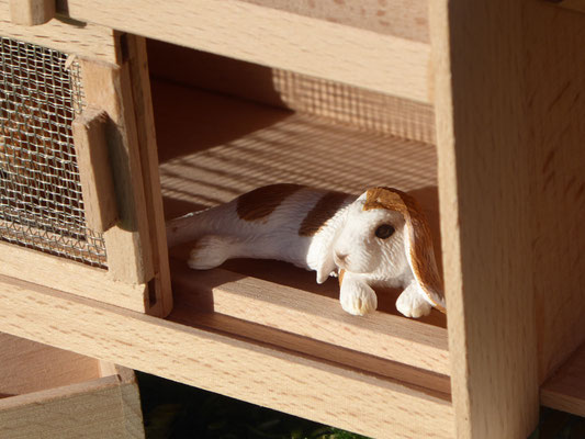 Holzstall für Schleich Kaninchen