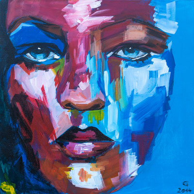 "Kate M. I", Acryl auf Leinwand, 50x50 cm