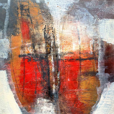 Mischtechnik auf Karton/Holz, 35 x 35 cm