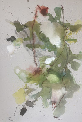 Aquarell auf Holzfaserplatte, 70 x 100 cm