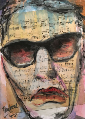 "FACE 3", Aquarell auf Papier, 30 x 40 cm