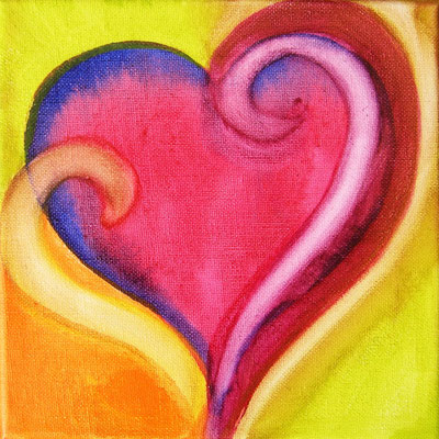 "Herzensangelegenheiten 3", Acryl auf Leinwand, 20 x 20 cm