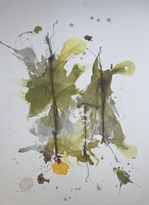 Aquarell auf Holzfaserplatte, 70 x 100 cm
