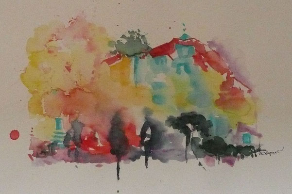 "BUNTWALD" Aquarell, 50 x 60 cm