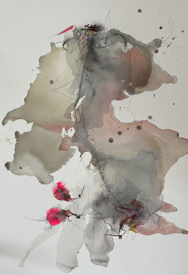 Aquarell auf Holzfaserplatte, 70 x 100 cm