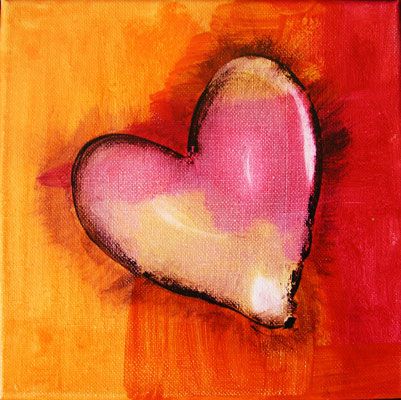 "Herzensangelegenheiten 2", Acryl auf Leinwand, 20 x 20 cm