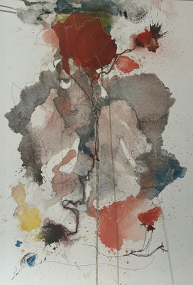 Aquarell auf Holzfaserplatte, 70 x 100 cm