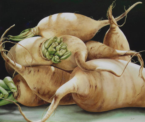 RABOS DE NABOS. Óleo sobre tela, 100 x 120 cm. Jorge Luna