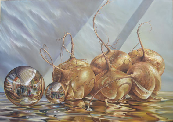 CHAMANES.  Óleo sobre tela, 120 x 170 cm. Jorge Luna