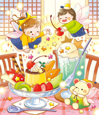 「超まちがいさがし」設問イラスト（コスミック出版様）