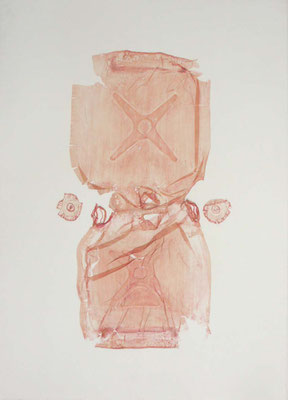Untitled • Pory tank｜158×115cm｜2008｜craft glue,oil ink,paper