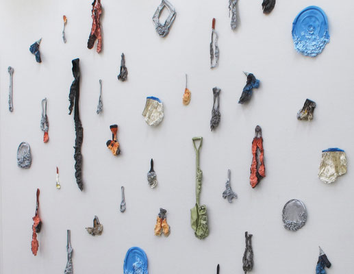 Untitled｜variable size｜2012｜puff binder,dyestuff,others｜Joshibi University of Art and Design Art Museum
