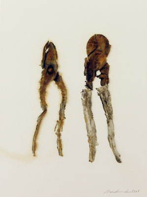 Untitled・Tools｜ 35×25cm｜2023｜Resin emulsion, Oil ink