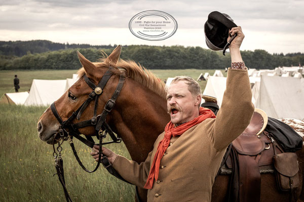 Reenactment American Civil war, Walldürn, RossFoto Dana Krimmling