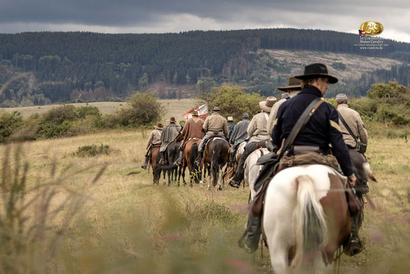 RossFoto Dana Krimmling, Reenactment Great Beefsteak Raid, Deutscher Kavallerieverband, Pferdefotografie, US CS Cavalry, 