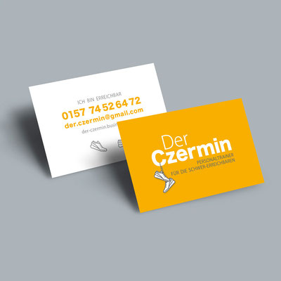 Logo & Corporate Design „Der Czermin“, Visitenkarte, Flyer, Fahrzeug-Beschriftung, Personal Trainer