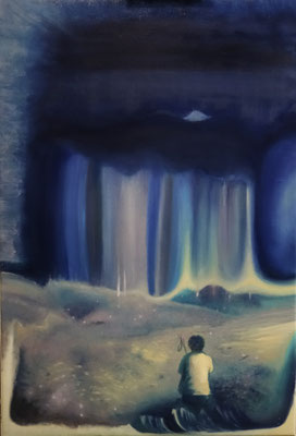 Taka piękna ulewa (Odyseja) olej na płótnie, 65x95cm. 