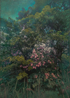 Zmierzch, olej na płótnie 100x140 cm, 2025