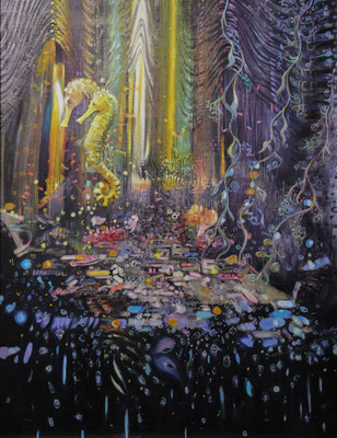 Komnata koników morskich, olej na płótnie