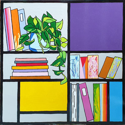 DEREK CURTIS  I  Bookcase Composition No 9 I  Lack auf Aluminium  I  70 x 0 cm