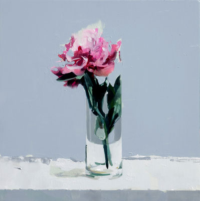 ALPAY EFE  I  Peonies 1  I  Öl auf Holz  I  40 x 40 cm