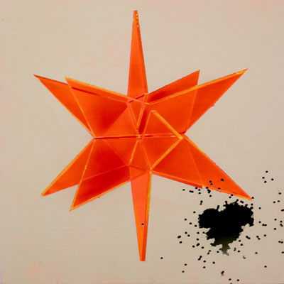 DAVID UESSEM  I  shootingstar  I  Öl und Acryl auf Leinwand  I  30 x 30 cm  