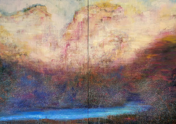 XIANWEI ZHU  I  The Time of my Light  I  Acryl auf Leinwand  I  210 x 300 cm (2-teiig)