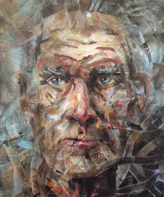 ANDREAS FLÜGEL  I  Beckett  I  Acryl und Lack auf Leinwand  I  120 x 100 cm  