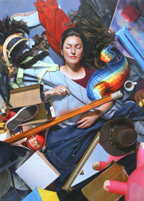 ALPAY EFE  I  sensory overload stage a  I  Öl auf Leinwand I  160 x 115 cm