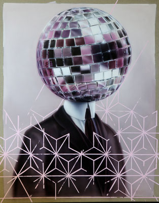 DAVID UESSEM  I  disco disco  I  Öl und Acryl auf Leinwand  I  100 x 80 cm