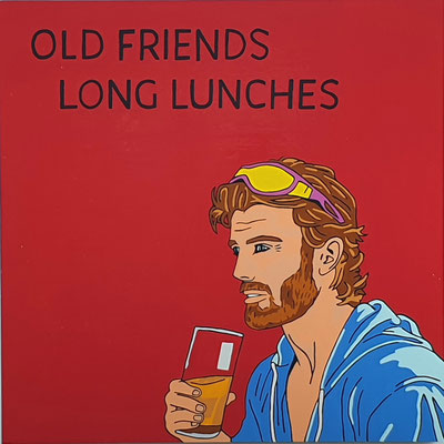 DEREK CURTIS   I  Old Friends Long Lunches - Vancouver  I  Lack auf Aluminium  I  70 x 70 cm