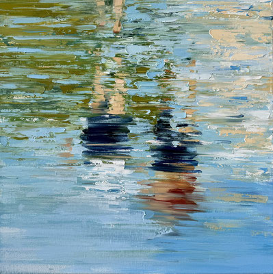 RENATA TUMAROVA  I  Liquid shadow 07  I  Öl auf Leinwand  I  50 x 50 cm  