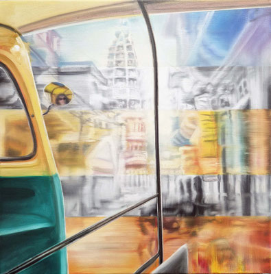 MARTIN HERLER  I  Delhi  I  Öl auf Leinwand  I  60 x 60 cm