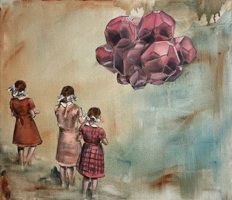 ISABEL FRIEDRICH  I  Der Grundriss des Vorgangs  I  Öl auf Leinwand  I  60 x 70 cm