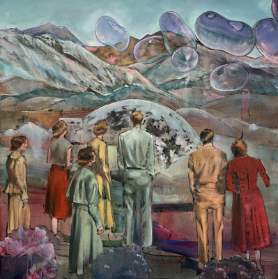 ISABEL FRIEDRICH  I  Geweitete Gegenwart  I  Öl auf Leinwand  I  120 x 120 cm